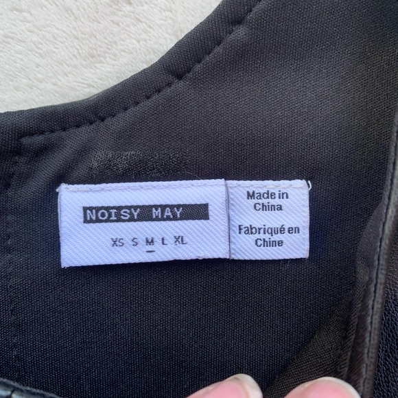 Noisy May Faux Leather Bustier Crop Top - Picture 4 of 10